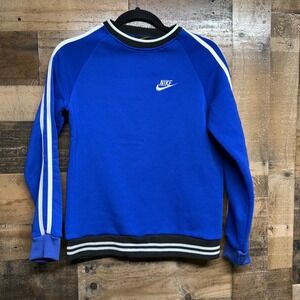 Nike Royal Blue Track Jacket Crewneck Sweatshirt Athletic Sportswear Boys size L